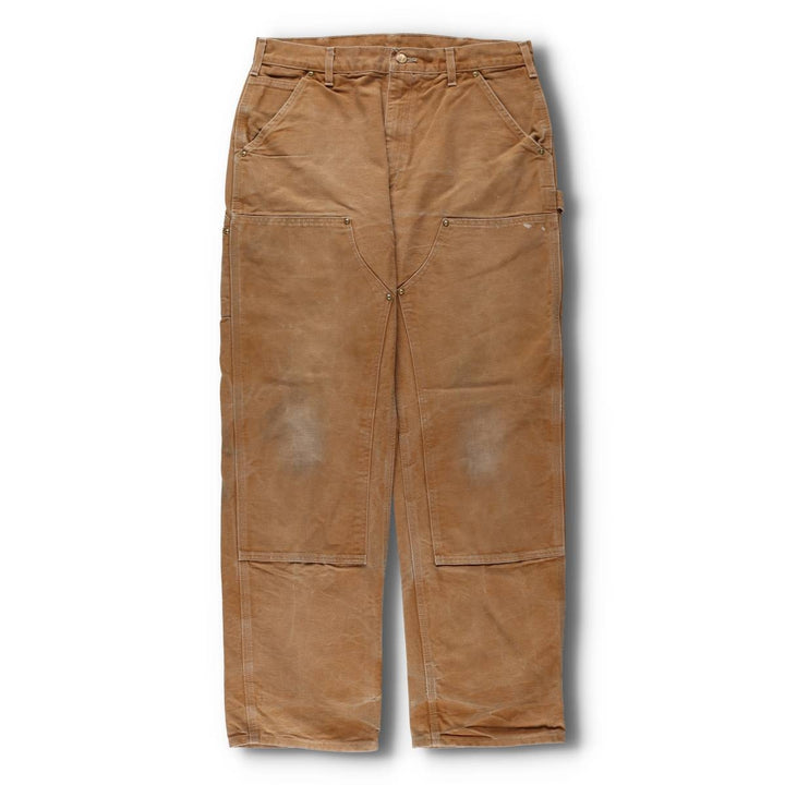 Carhartt Loose Original Fit Double Knee Duck Painter Pants, Made in USA, Men's W34 cotton brown type Vintage Second Hand