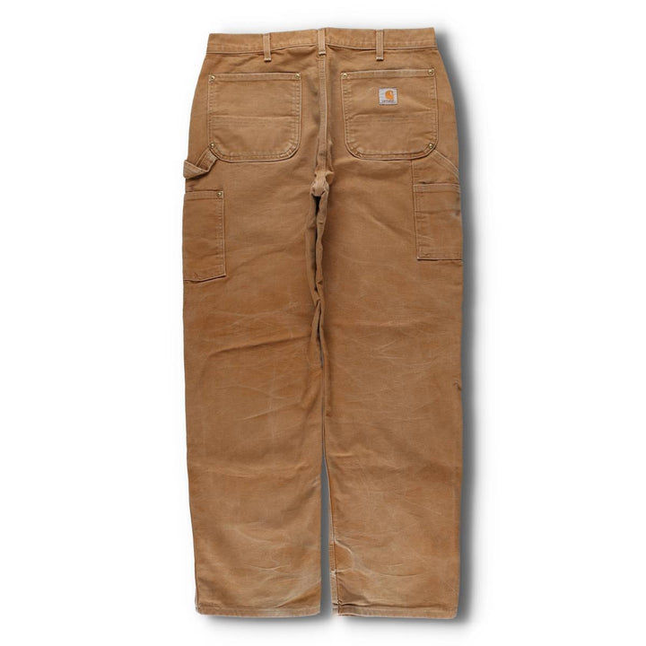 Carhartt Loose Original Fit Double Knee Duck Painter Pants, Made in USA, Men's W34 cotton brown type Vintage Second Hand