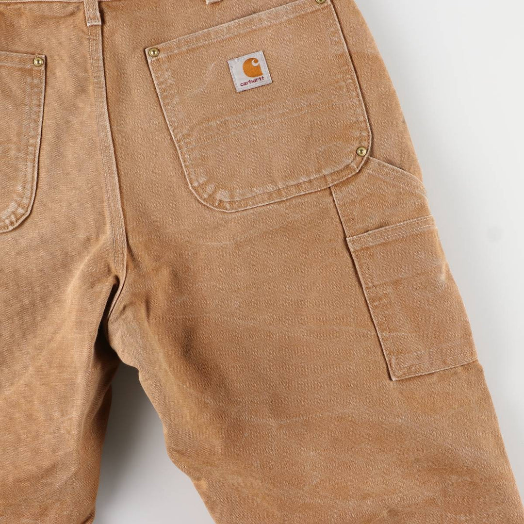 Carhartt Loose Original Fit Double Knee Duck Painter Pants, Made in USA, Men's W34 cotton brown type Vintage Second Hand