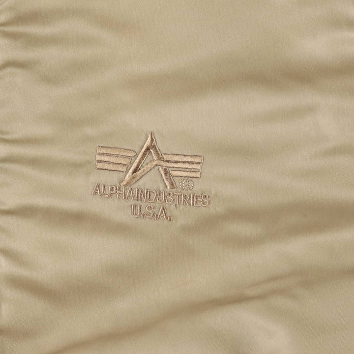 Alpha N-2B Type Padded Military Flight Jacket, Men's Size XL Nylon Beige type Vintage Second Hand