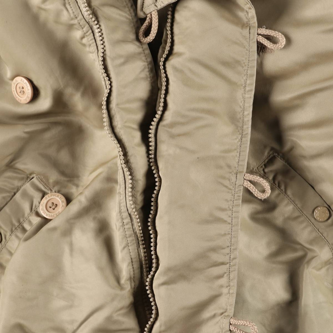 Alpha N-2B Type Padded Military Flight Jacket, Men's Size XL Nylon Beige type Vintage Second Hand