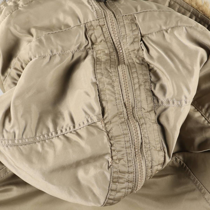 Alpha N-2B Type Padded Military Flight Jacket, Men's Size XL Nylon Beige type Vintage Second Hand