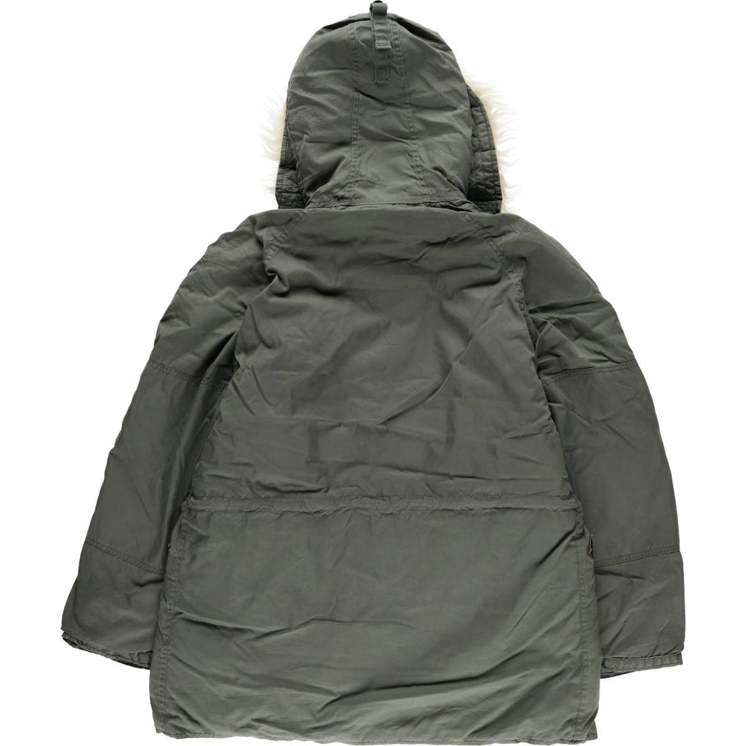 1980'S US Military N-3B Flight Jacket, Made in USA, Medium, Men's Size M, Vintage cotton gray type Vintage Second Hand