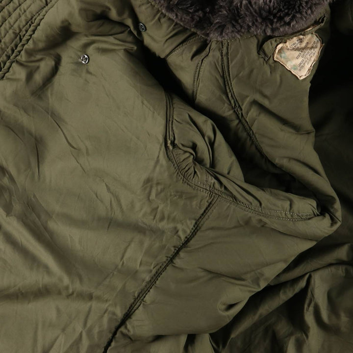 1970'S US Military N-3B Flight Jacket, Made in USA, Small, Men's Size Small, Vintage unclear Khaki type Vintage Second Hand