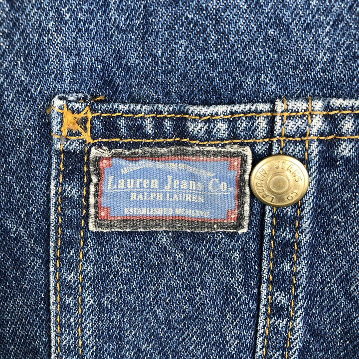 2000'S Ralph Lauren LAUREN JEANS CO denim coveralls, women's size L (approx.) cotton blue type Vintage Second Hand
