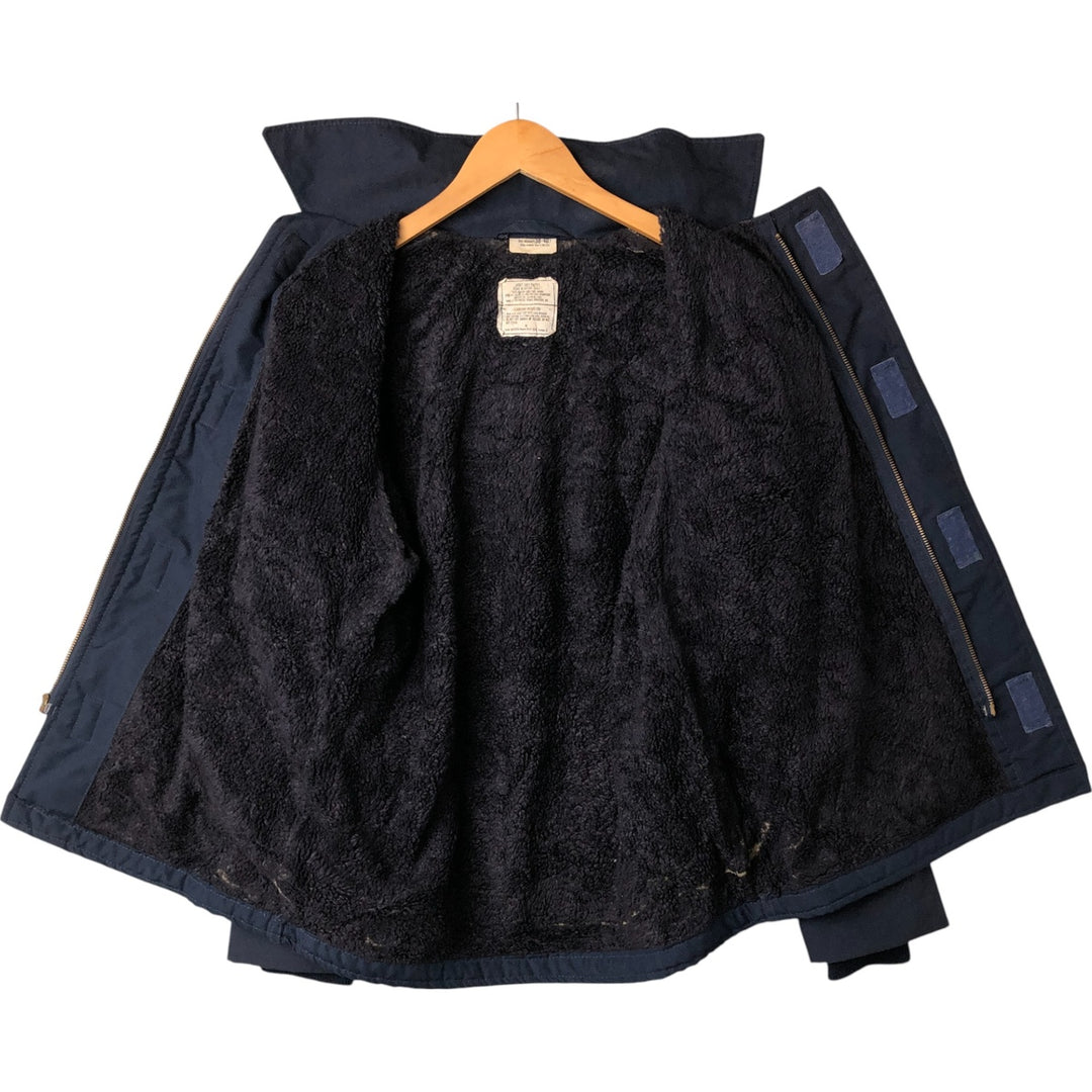 1990'S US Navy Aramid Deck Jacket, Made in USA, Size Medium (38-40), Men's M Aramid navy blue type Vintage Second Hand