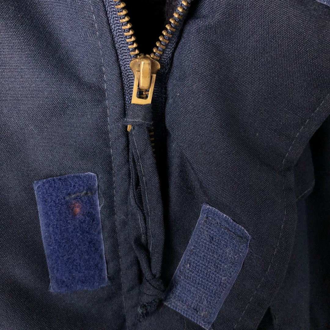 1990'S US Navy Aramid Deck Jacket, Made in USA, Size Medium (38-40), Men's M Aramid navy blue type Vintage Second Hand