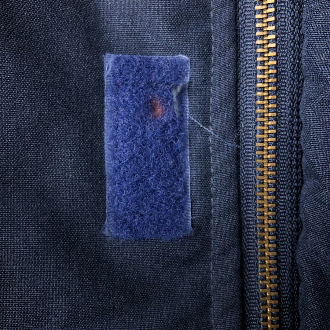 1990'S US Navy Aramid Deck Jacket, Made in USA, Size Medium (38-40), Men's M Aramid navy blue type Vintage Second Hand