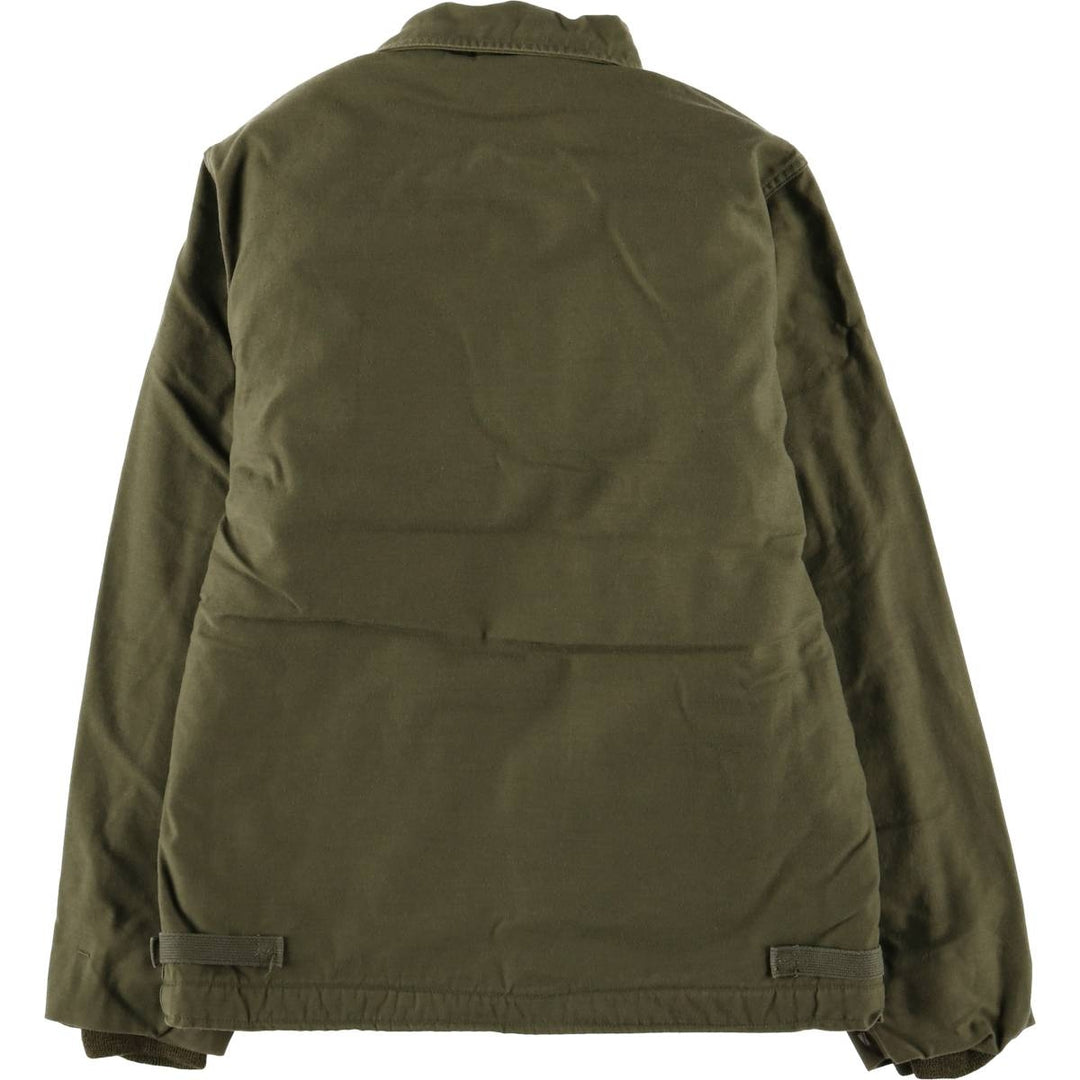 Authentic 1980'S US Navy A-2 Military Deck Jacket, Made in USA, Small (34-36), Men's Size Small, Vintage Nylon Khaki type Vintage Second Hand