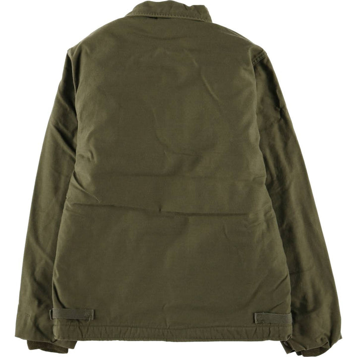 Authentic 1980'S US Navy A-2 Military Deck Jacket, Made in USA, Small (34-36), Men's Size Small, Vintage Nylon Khaki type Vintage Second Hand