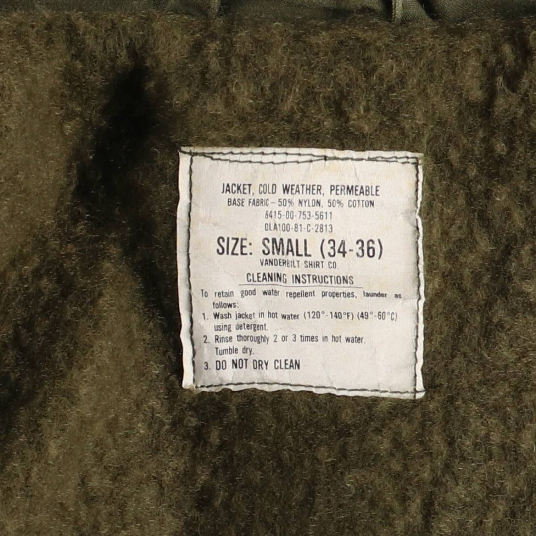 Authentic 1980'S US Navy A-2 Military Deck Jacket, Made in USA, Small (34-36), Men's Size Small, Vintage Nylon Khaki type Vintage Second Hand