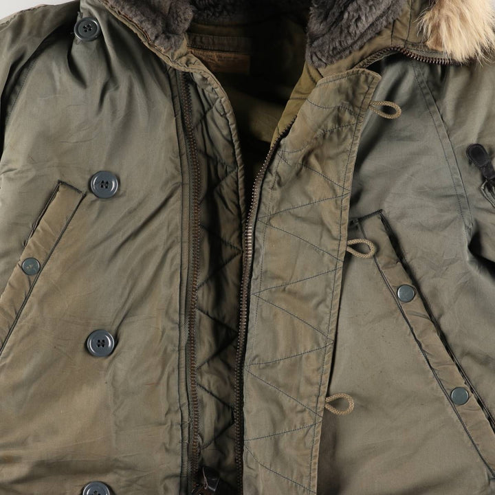 Vintage US Military N-3B Flight Jacket, Small, Men's Size Small unclear Khaki type Vintage Second Hand