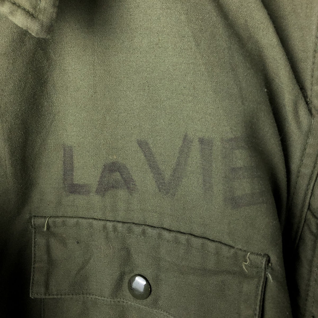 Authentic 1970'S US Navy A-2 Deck Jacket with Back Stencil, Made in USA, Medium (38-40), Men's Size M unclear Khaki type Vintage Second Hand