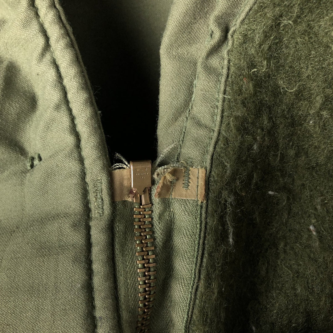 Authentic 1970'S US Navy A-2 Deck Jacket with Back Stencil, Made in USA, Medium (38-40), Men's Size M unclear Khaki type Vintage Second Hand