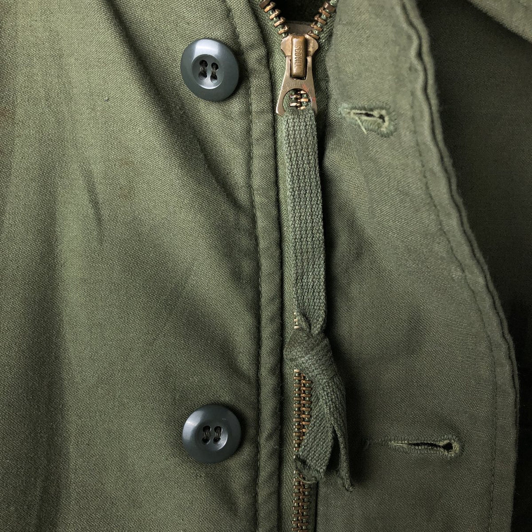 Authentic 1970'S US Navy A-2 Deck Jacket with Back Stencil, Made in USA, Medium (38-40), Men's Size M unclear Khaki type Vintage Second Hand