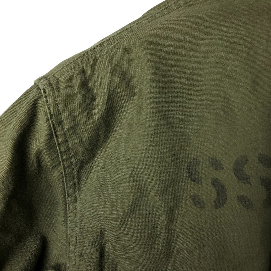 Authentic 1970'S US Navy A-2 Deck Jacket with Back Stencil, Made in USA, Medium (38-40), Men's Size M unclear Khaki type Vintage Second Hand