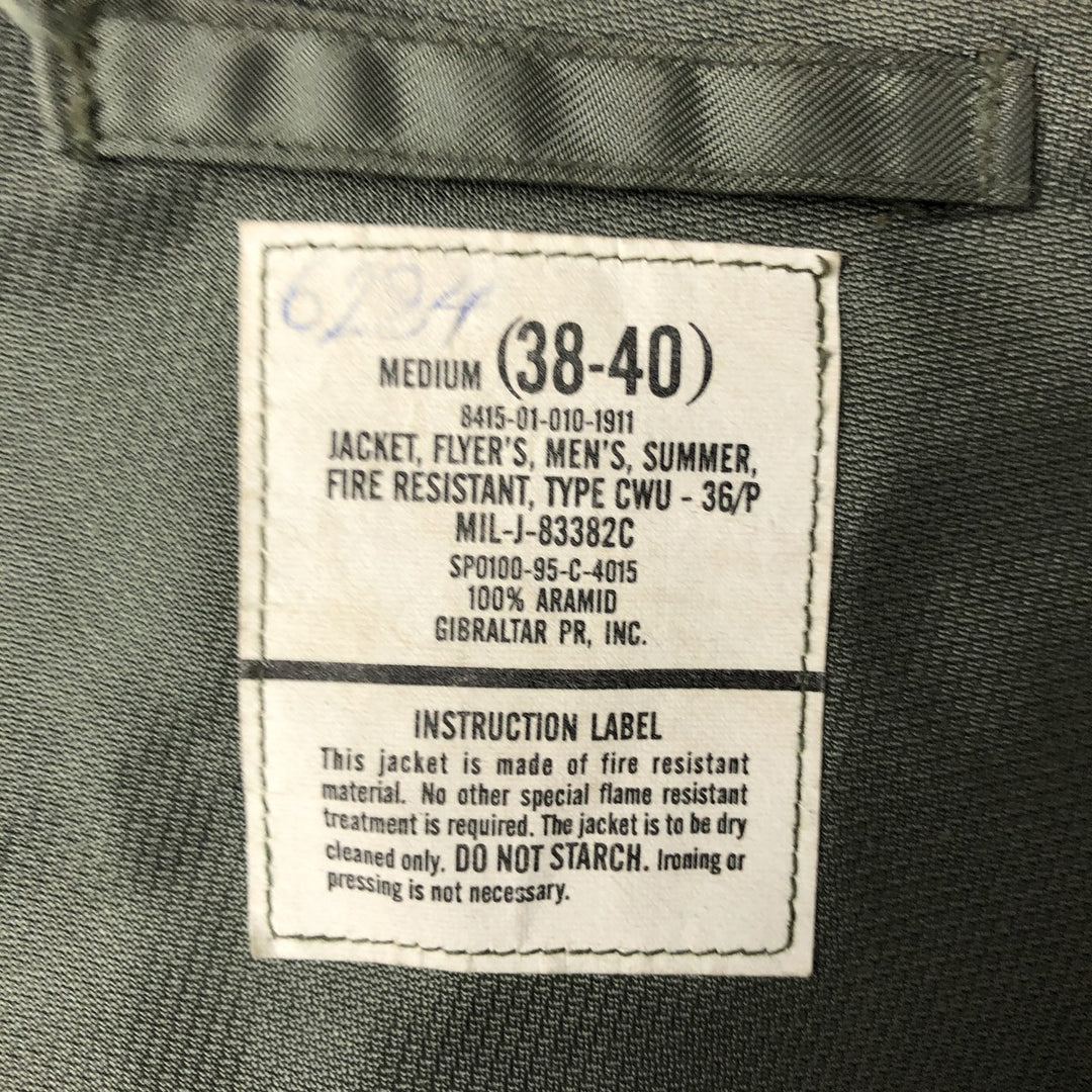 90's US military actual product CWU-36 Aramid Khaki type Vintage Second Hand