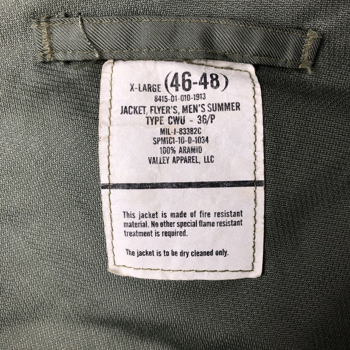 US military actual product CWU-36 Aramid Khaki type Vintage Second Hand