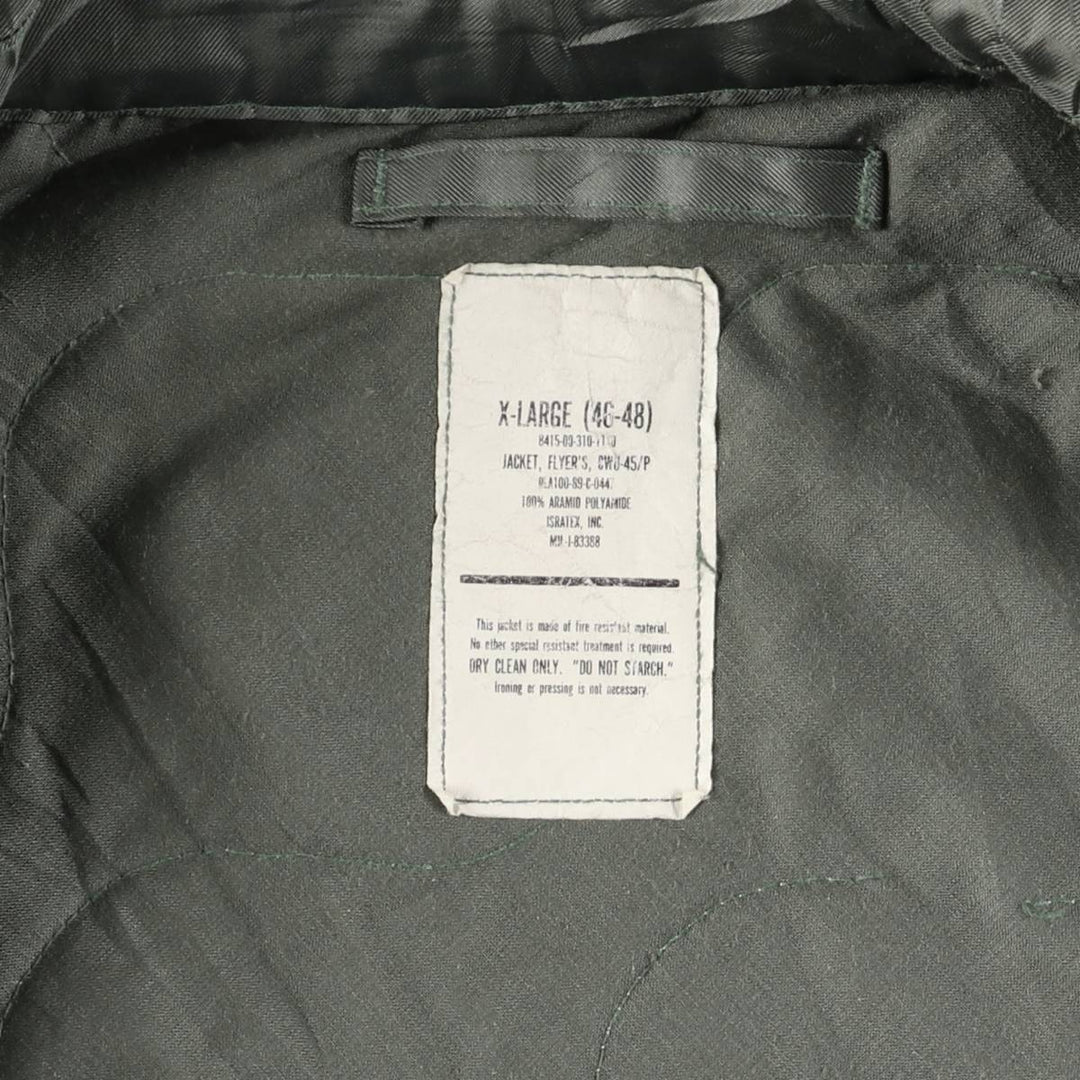 80's US military actual product CWU-45 Aramid Khaki type Vintage Second Hand