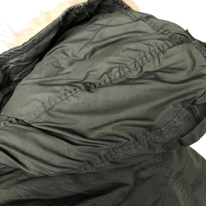 1980'S US Military N-3B Flight Jacket, Made in USA, X-LARGE, Men's XL, Vintage cotton Khaki type Vintage Second Hand