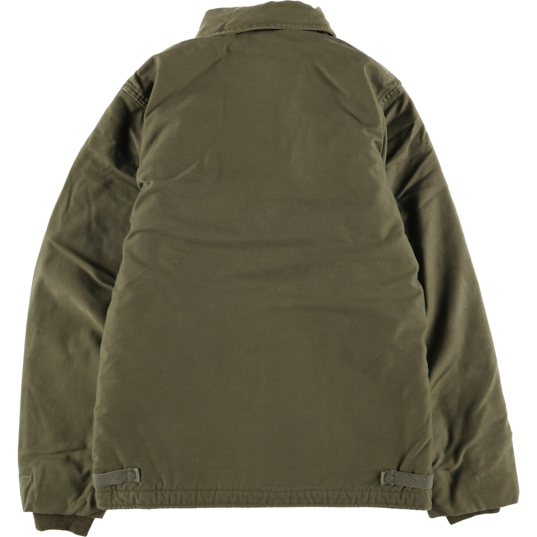 Authentic 1980'S US Navy A-2 Military Deck Jacket, Made in USA, Small (34-36), Men's Size Small, Vintage Nylon Khaki type Vintage Second Hand