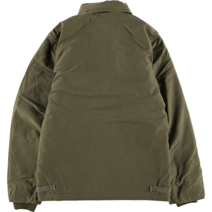 Authentic 1980'S US Navy A-2 Military Deck Jacket, Made in USA, Small (34-36), Men's Size Small, Vintage Nylon Khaki type Vintage Second Hand
