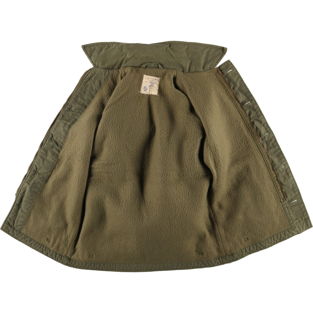 Authentic 1980'S US Navy A-2 Military Deck Jacket, Made in USA, Small (34-36), Men's Size Small, Vintage Nylon Khaki type Vintage Second Hand