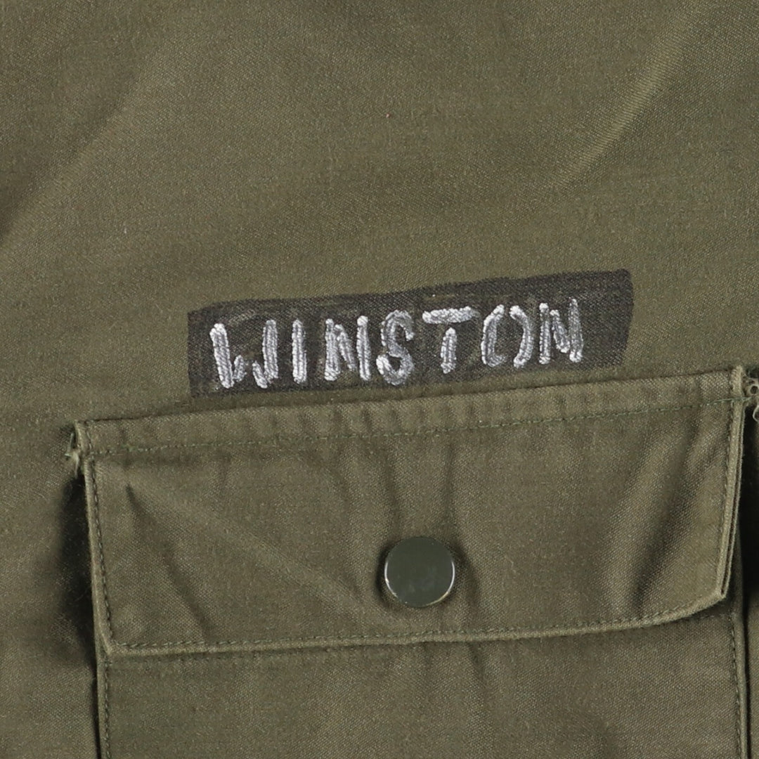 Authentic 1980'S US Navy A-2 Military Deck Jacket, Made in USA, Small (34-36), Men's Size Small, Vintage Nylon Khaki type Vintage Second Hand