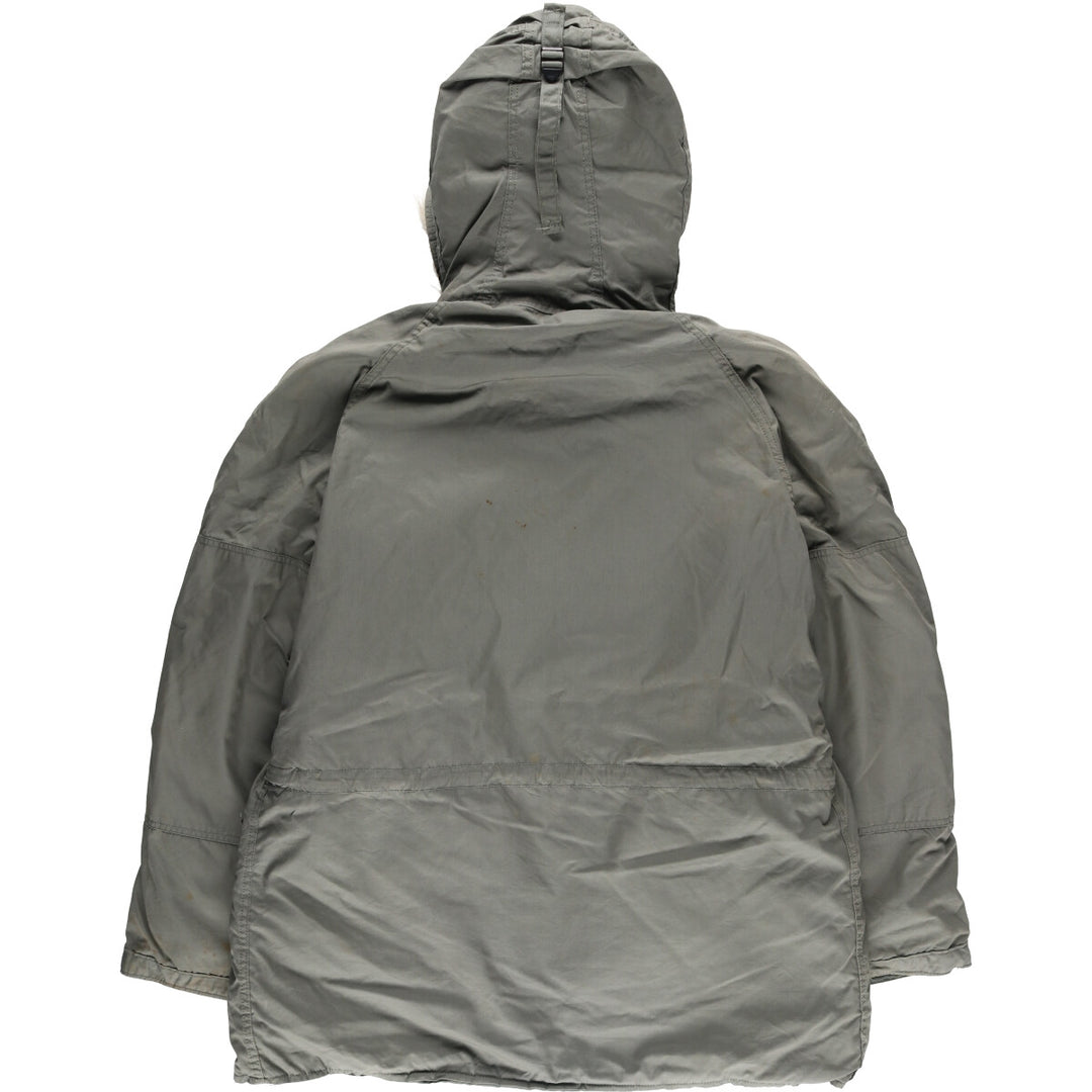 1980'S US Military N-3B Flight Jacket, Made in USA, Large, Men's Size L, Vintage cotton Khaki type Vintage Second Hand