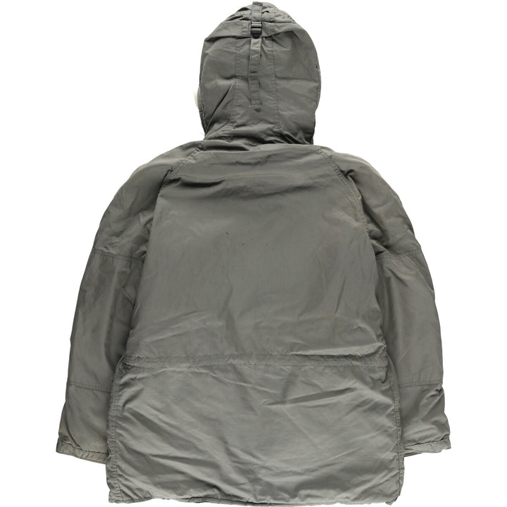 1980'S US Military N-3B Flight Jacket, Made in USA, Large, Men's Size L, Vintage cotton Khaki type Vintage Second Hand