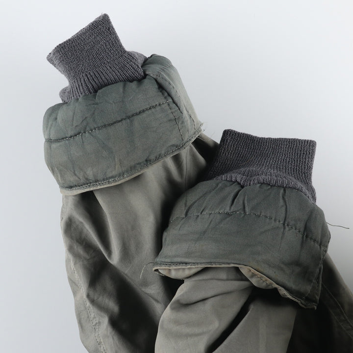 1980'S US Military N-3B Flight Jacket, Made in USA, Large, Men's Size L, Vintage cotton Khaki type Vintage Second Hand