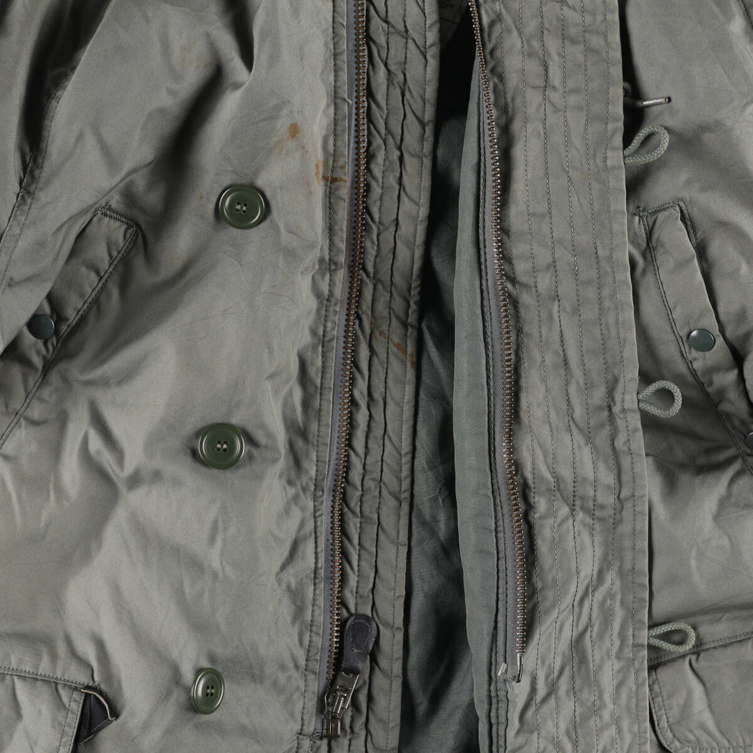 1980'S US Military N-3B Flight Jacket, Made in USA, Large, Men's Size L, Vintage cotton Khaki type Vintage Second Hand