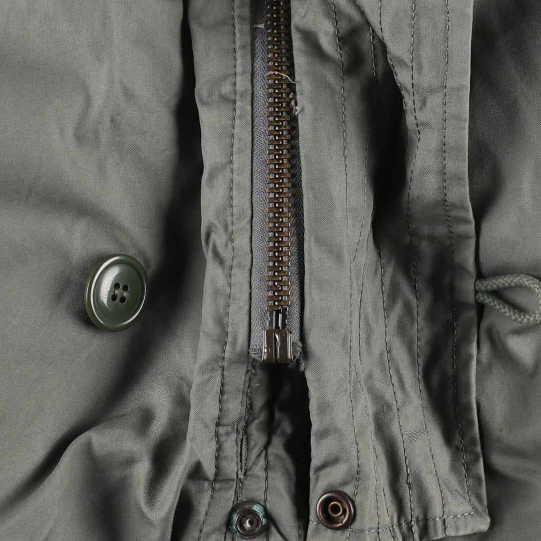 1980'S US Military N-3B Flight Jacket, Made in USA, Large, Men's Size L, Vintage cotton Khaki type Vintage Second Hand