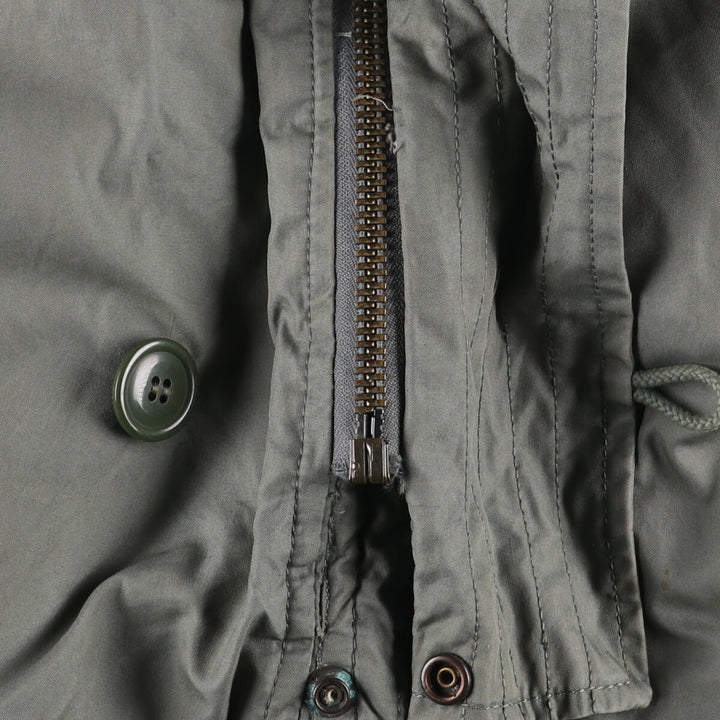 1980'S US Military N-3B Flight Jacket, Made in USA, Large, Men's Size L, Vintage cotton Khaki type Vintage Second Hand