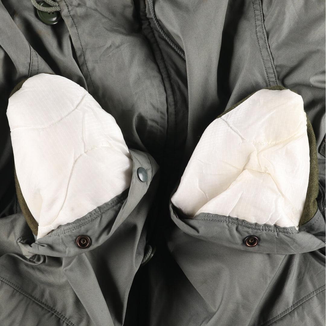 1980'S US Military N-3B Flight Jacket, Made in USA, Large, Men's Size L, Vintage cotton Khaki type Vintage Second Hand