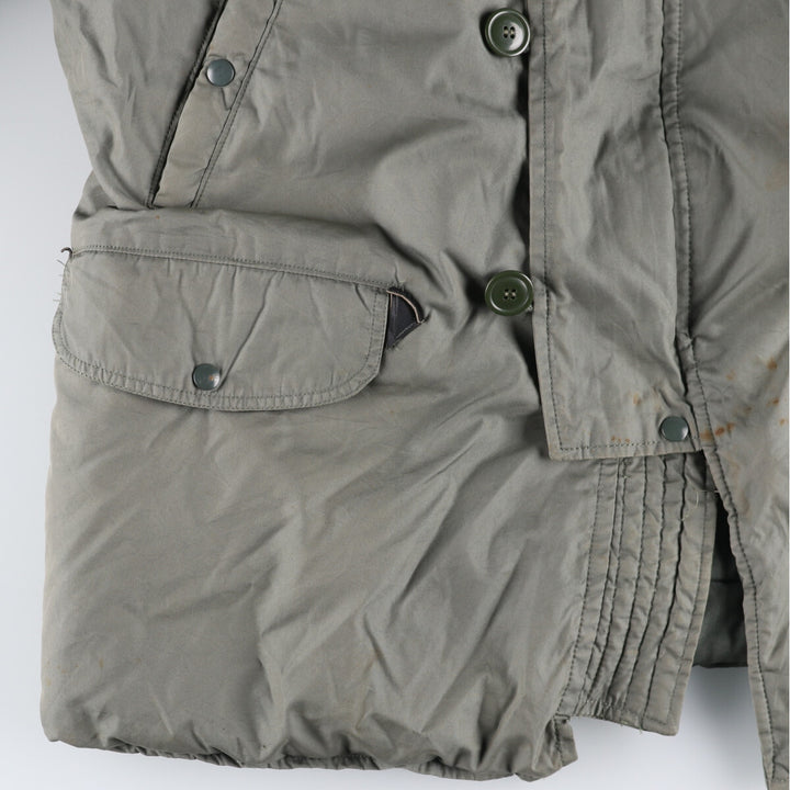 1980'S US Military N-3B Flight Jacket, Made in USA, Large, Men's Size L, Vintage cotton Khaki type Vintage Second Hand