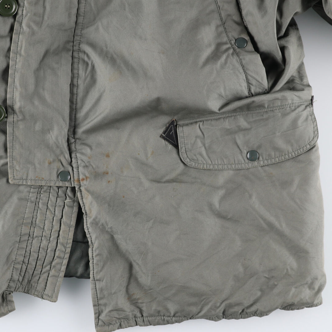 1980'S US Military N-3B Flight Jacket, Made in USA, Large, Men's Size L, Vintage cotton Khaki type Vintage Second Hand