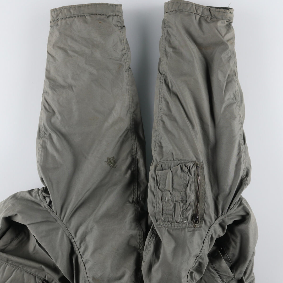 1980'S US Military N-3B Flight Jacket, Made in USA, Large, Men's Size L, Vintage cotton Khaki type Vintage Second Hand