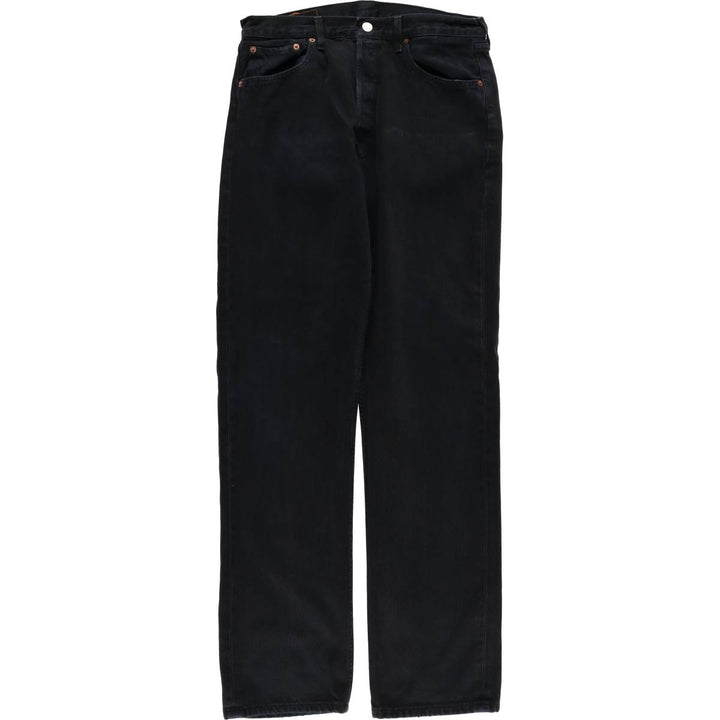 90'S Levi's 501-0165 Black Denim Straight Leg Denim Pants, Men's, Size W31, Vintage cotton black type Vintage Second Hand