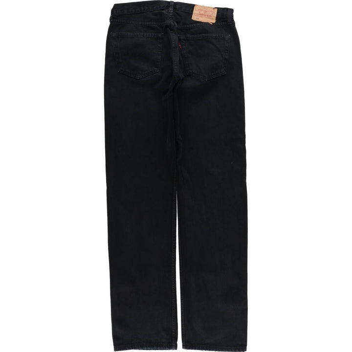 90'S Levi's 501-0165 Black Denim Straight Leg Denim Pants, Men's, Size W31, Vintage cotton black type Vintage Second Hand