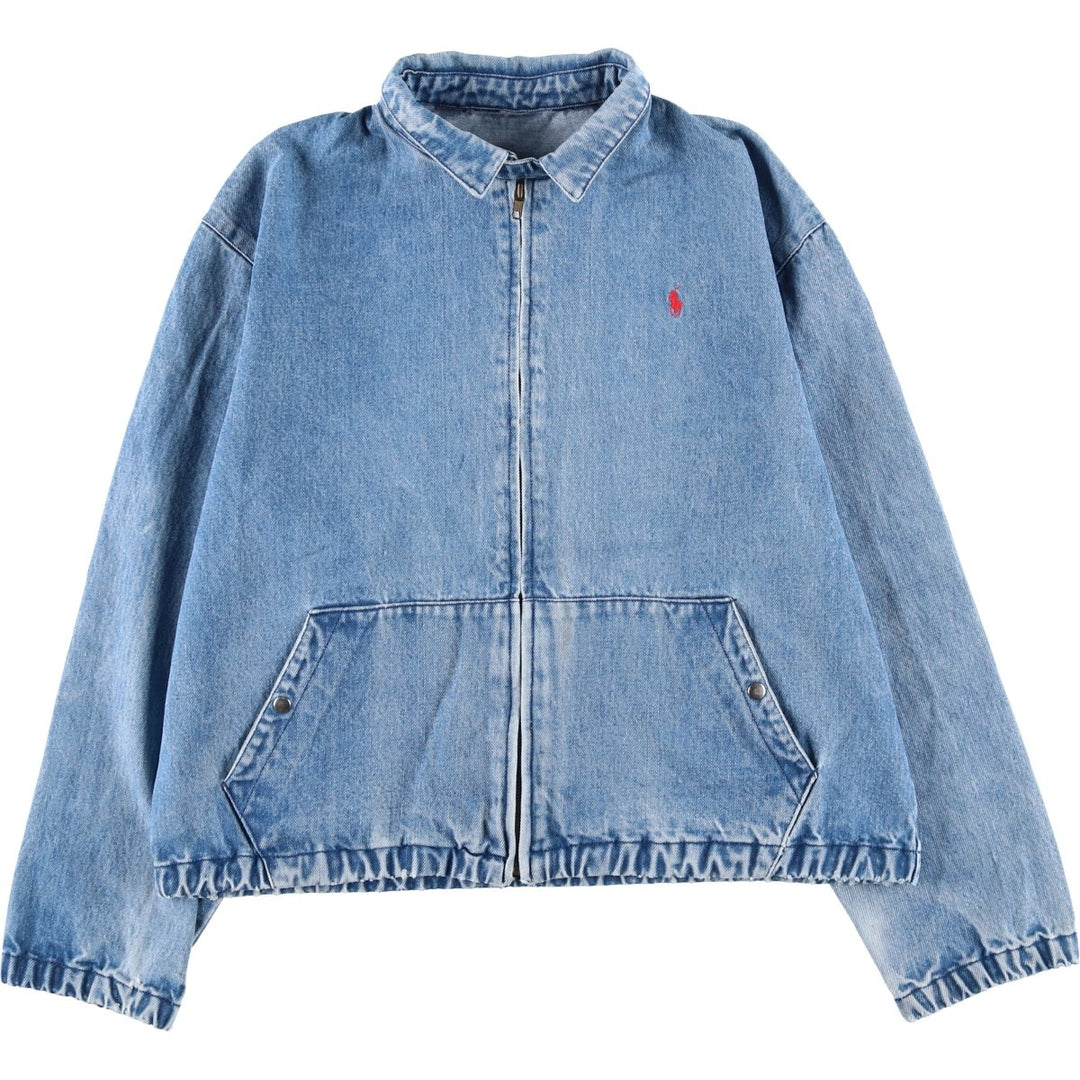 Ralph Lauren swing-top denim jacket, size L cotton blue type Vintage Second Hand