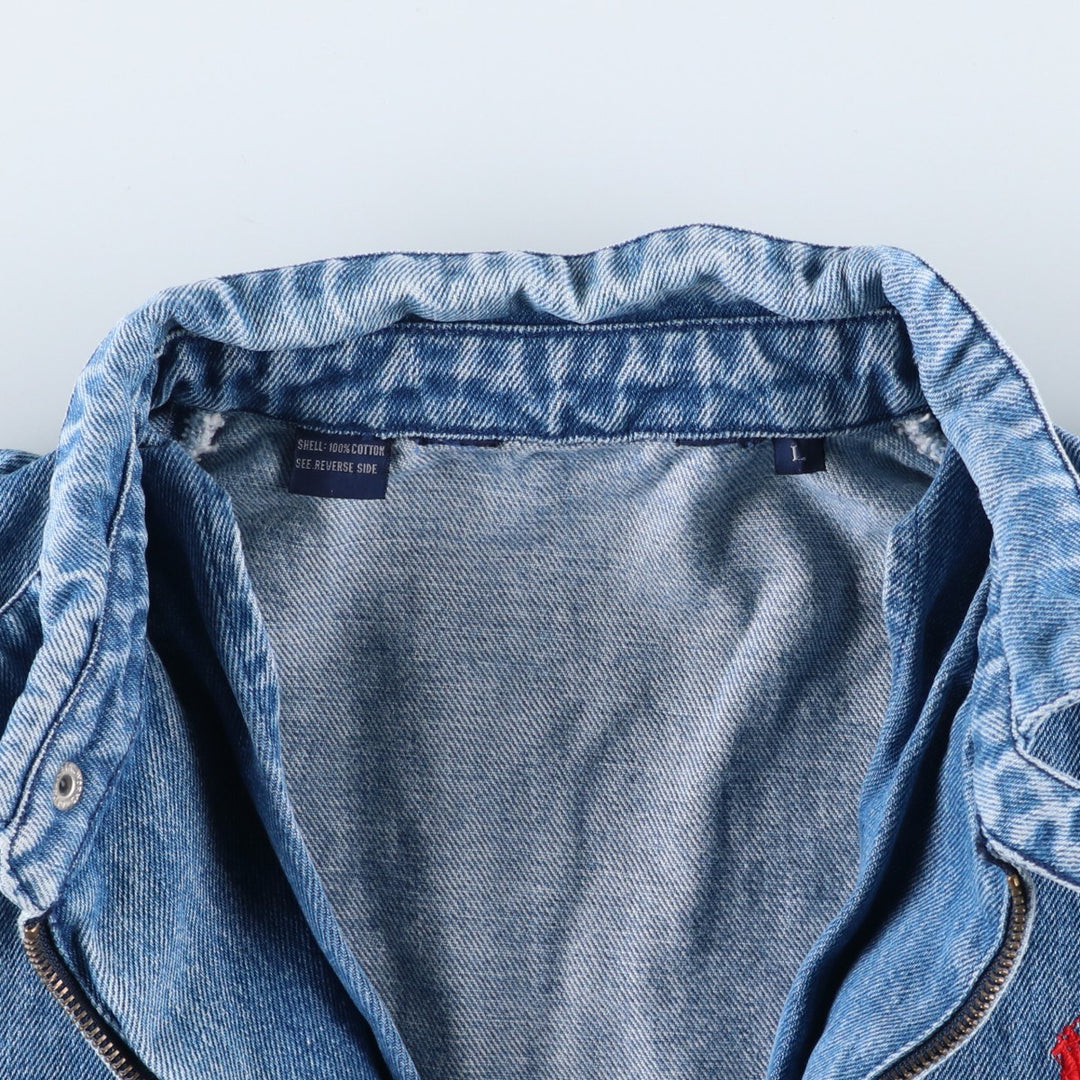 Ralph Lauren swing-top denim jacket, size L cotton blue type Vintage Second Hand