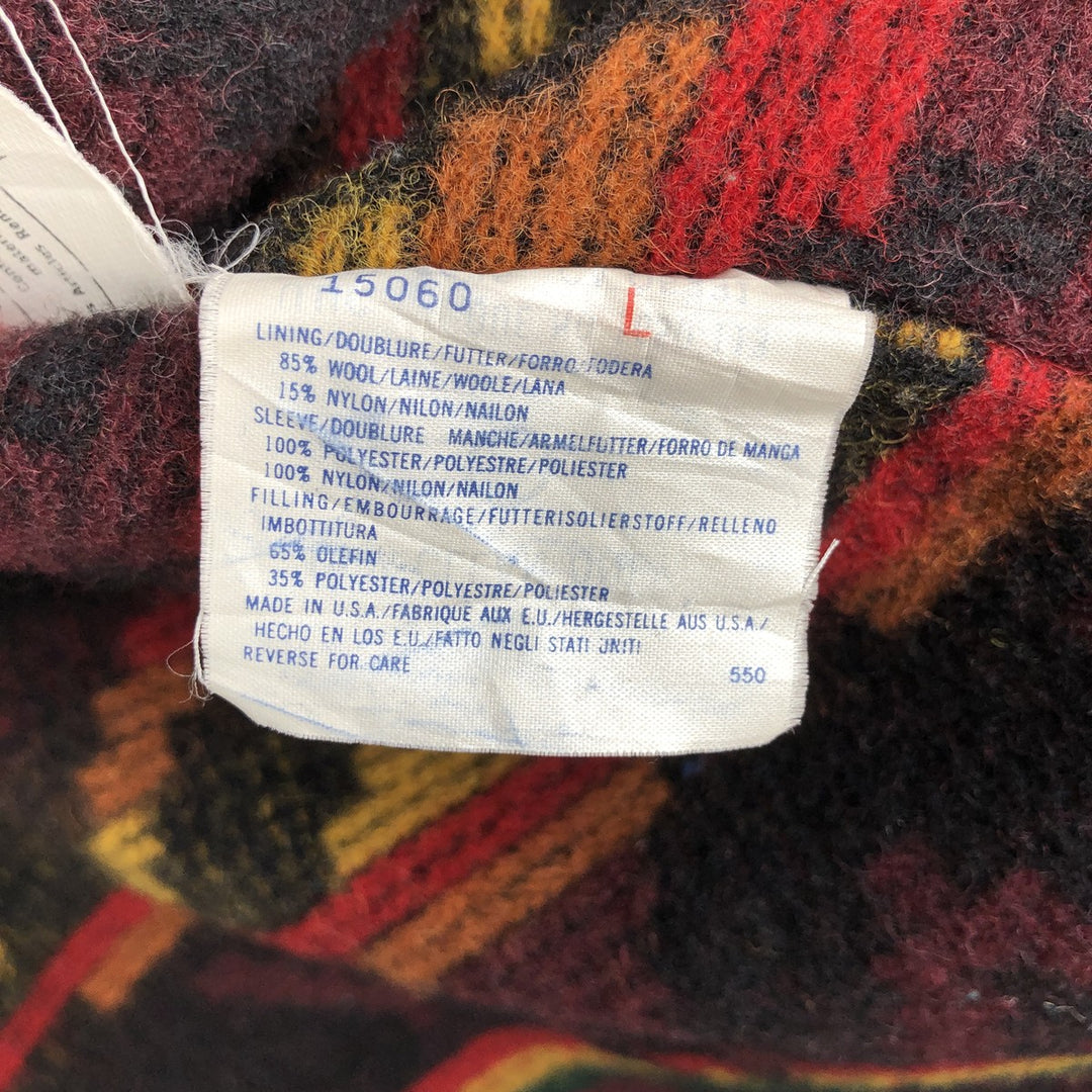 Vintage 1980'S WOOLRICH denim hunting jacket, made in the USA, size L, men's cotton blue type Vintage Second Hand