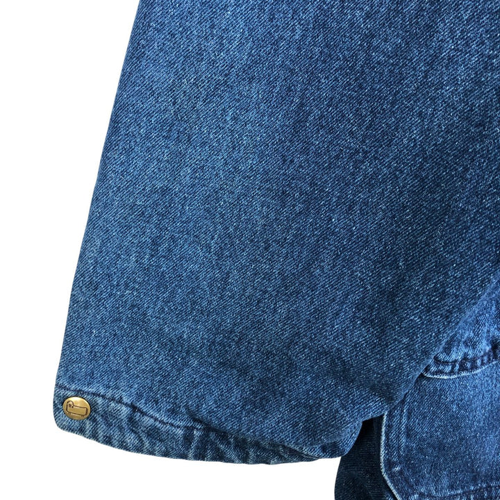 Vintage 1980'S WOOLRICH denim hunting jacket, made in the USA, size L, men's cotton blue type Vintage Second Hand