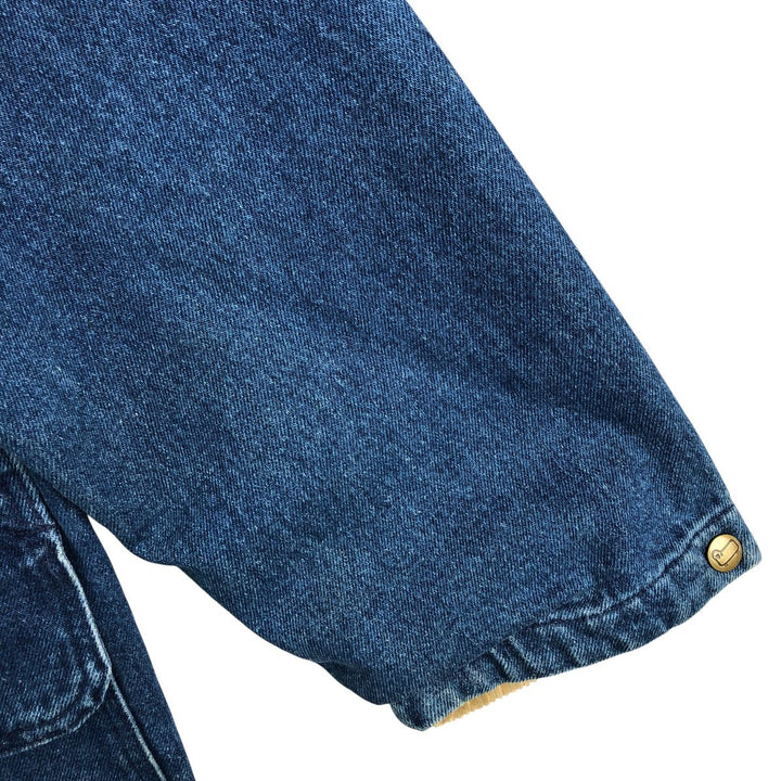 Vintage 1980'S WOOLRICH denim hunting jacket, made in the USA, size L, men's cotton blue type Vintage Second Hand