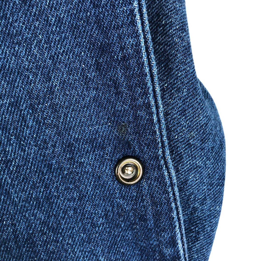 Vintage 1980'S WOOLRICH denim hunting jacket, made in the USA, size L, men's cotton blue type Vintage Second Hand