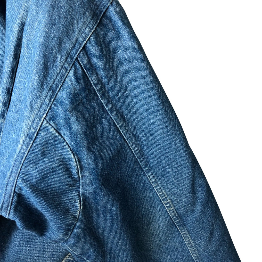 70s-80'S LLBean padded denim hunting jacket, made in the USA, men's size L cotton blue type Vintage Second Hand