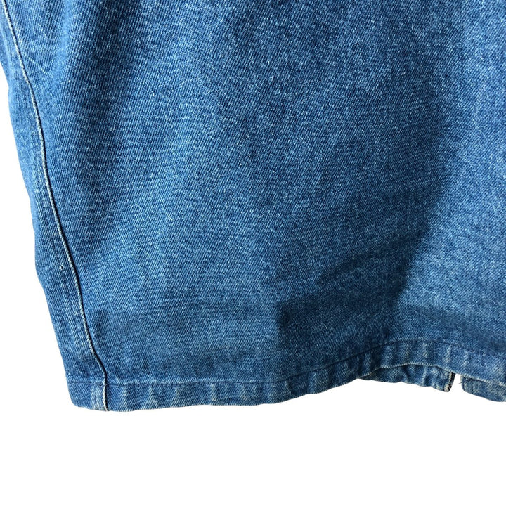 70s-80'S LLBean padded denim hunting jacket, made in the USA, men's size L cotton blue type Vintage Second Hand