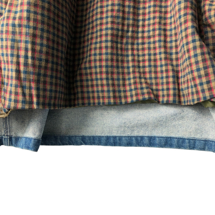 70s-80'S LLBean padded denim hunting jacket, made in the USA, men's size L cotton blue type Vintage Second Hand