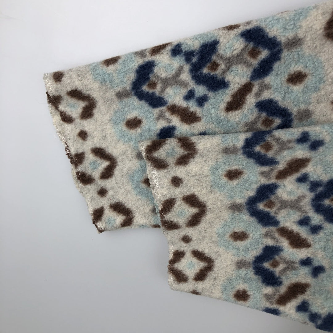 Patagonia Synchilla Snap-T, geometric print, half-snap fleece pullover, men's size XL unclear gray type Vintage Second Hand